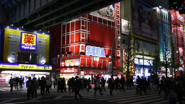 Tokio Japonsko Dubna 2018 Akihabara Electric Town Chiyoda Ward Tokyo — Stock video