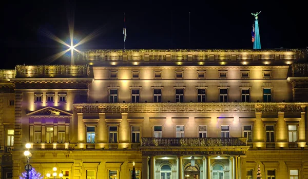 Asamblea Ciudad Belgrado Capital Serbia Antigua Residencia Real Del Palacio — Foto de Stock