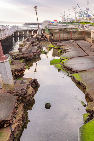 Kobe / Japan - November 11, 2017: Port of Kobe Earthquake Memorial Park in Kobe Japan, Memorial to Great Hanshin earthquake of 1995