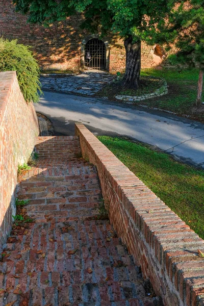 Restos Histórica Fortaleza Belgrado Parque Kalemegdan Belgrado Capital Sérvia — Fotografia de Stock