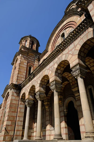 Igreja São Marcos Igreja Ortodoxa Sérvia Parque Tasmajdan Belgrado Construído — Fotografia de Stock