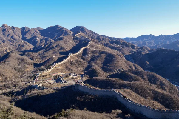 Badaling Abschnitt Der Chinesischen Mauer Etwa Kilometer Nördlich Von Peking — Stockfoto