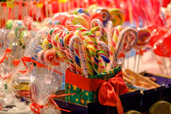 Belgrade Serbia December 2019 Sweets Souvenirs Belgrade Christmas Market Pedestrian — Stock Photo, Image