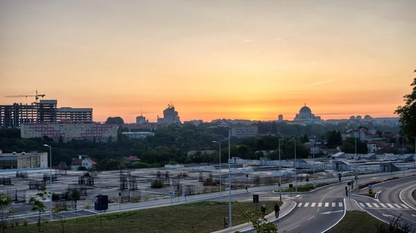 Belgrad Serbien Juli 2019 Sunrise View Cityscape Belgrad Serbiens Huvudstad — Stockfoto