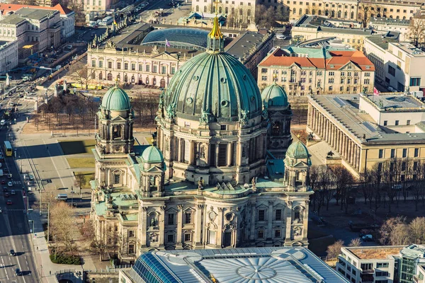 2017年3月1日 柏林城市景观 从柏林Fernsehturm电视塔观看 — 图库照片