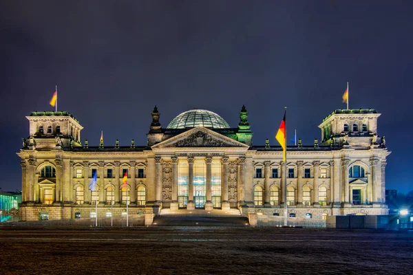 Berlin Deutschland Februar 2017 Reichstagsgebäude Deutscher Bundestag Bundestag Berlin Bei — Stockfoto