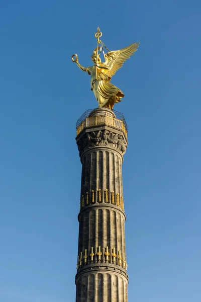 Berlin Februar 2017 Die Siegessäule Eine Große Touristenattraktion Berlin Berliner — Stockfoto