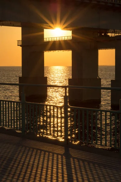 Sky Gate Bridge Kansai International Airport Access Bridge Connecting Osaka — Stock Photo, Image