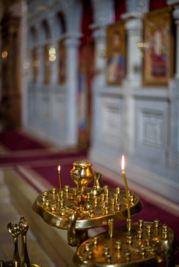 31 Ağustos 2025 'te Gürcistan' ın Mtskheta kenti yakınlarındaki Gürcistan Ortodoks Kilisesi 'nin ortaçağ manastırı Shio-Mgvime Manastırı' nın iç detayları