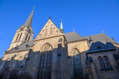 Çek Cumhuriyeti 'nin Prag Zizkov ilçesindeki Sladkovskeho meydanındaki St. Prokop Neo-Gotik Kilisesi 3 Şubat 2025