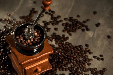 kahve değirmeni değirmeni ve kahve çekirdeği kafe Cafe dekorasyon 