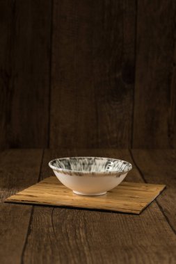 Kase tabak japon tarzı mutfak gıda restoran bambu napery