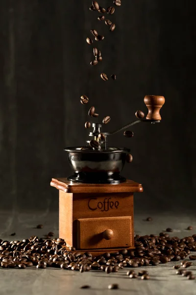 coffee mill grinder and coffee bean cafe decoration