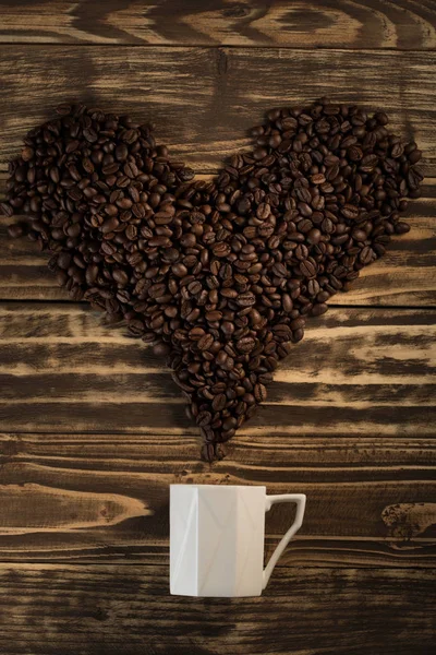 Coffee Beans Heart Shape Decoration — Stock Photo, Image