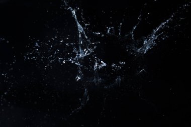 su sıçrama siyah arka plan zemin taze hissediyor