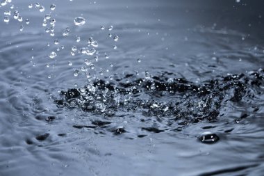 Yağmur damlası su sıçratır