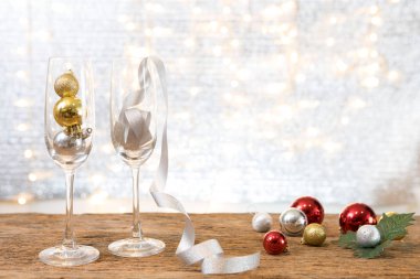 Yeni yıl partisi hediye mevcut arka plan ile zaman mutlu özel günlerinde kutlamak Noel