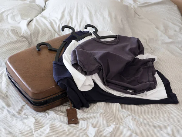 luggage suitcase pack  clothes ready to vacation weekend travel