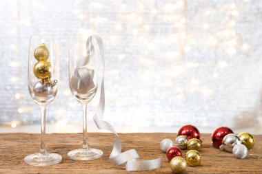 Yeni yıl partisi hediye mevcut arka plan ile zaman mutlu özel günlerinde kutlamak Noel