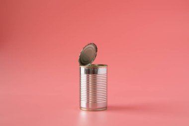 gıda üzerinde pembe bir arka plan pop sanat tarzı boş açabilirsiniz