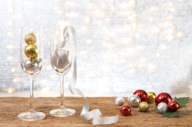 Yeni yıl partisi hediye mevcut arka plan ile zaman mutlu özel günlerinde kutlamak Noel