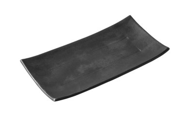 kırpma yolu ile beyaz arkaplanda izole siyah plaka