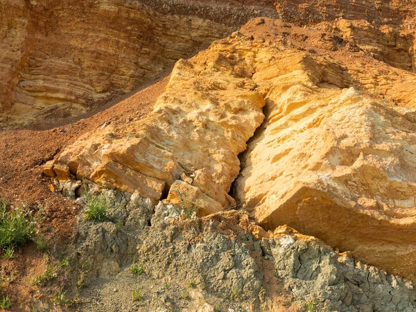 Bergsturz Katastrophe Einer Lebensgefährlichen Gegend Große Risse Der Erde Große — Stockfoto