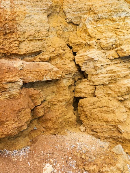 Wüstenlandschaft Mit Mehrfarbigen Gelben Grünen Und Blauen Tonablagerungen Von Mineralien — Stockfoto