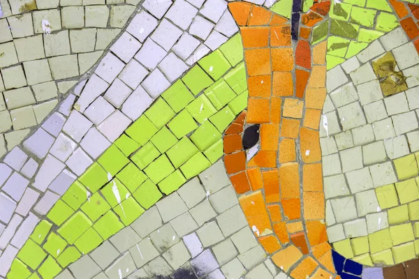Деталь Красивий Старий Руйнується Абстрактних Керамічна Мозаїка Оформлені Будівлі Венеціанські — стокове фото