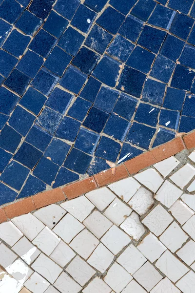 Detail Beautiful Old Crumbling Abstract Ceramic Mosaic Decorated Building Venetian — Stock Photo, Image