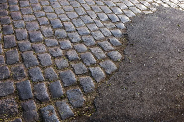 Aceras Pavimentos Rotos Acera Pavimento Con Losas Pavimentación Con Defectos — Foto de Stock