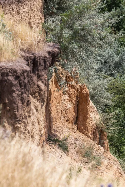 Erdrutschgebiet Der Schwarzmeerküste Felsen Aus Meeresfelsen Zone Der Naturkatastrophen Während — Stockfoto