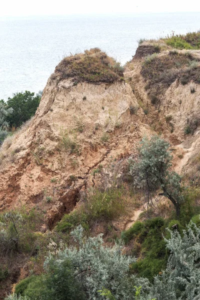 Zona Deslizamiento Costa Del Mar Negro Roca Concha Roca Marina — Foto de Stock