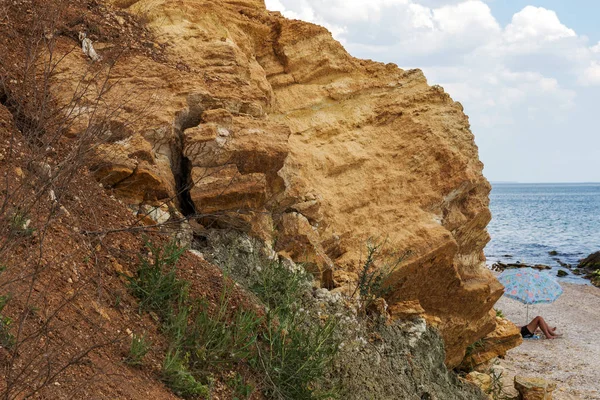 Landslide Zone Black Sea Coast Rock Sea Rock Shell Zone — Stock Photo, Image