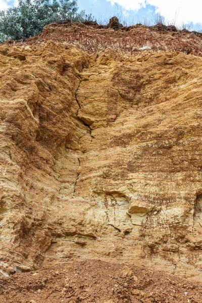 Karadeniz Kıyısındaki Heyelan Bölgesi Deniz Taşı Kabuğu Yağmur Mevsiminde Doğal — Stok fotoğraf