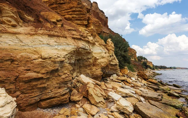 Landslide Zone Black Sea Coast Rock Sea Rock Shell Zone — Stock Photo, Image