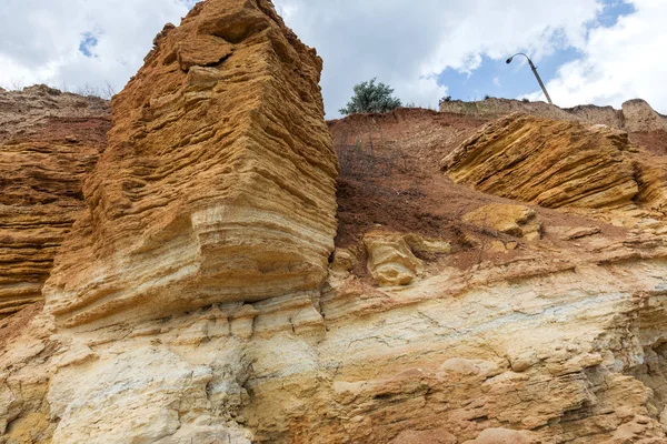 Erdrutschgebiet Der Schwarzmeerküste Felsen Aus Meeresfelsen Zone Der Naturkatastrophen Während — Stockfoto