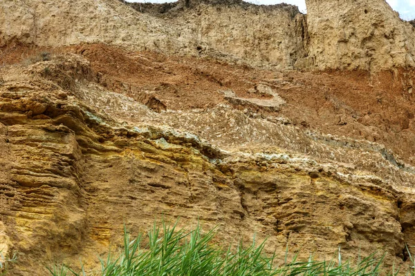 Zona Longsor Pantai Laut Hitam Batu Karang Kerang Laut Zona — Stok Foto