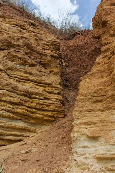 Erdrutschgebiet Der Schwarzmeerküste Felsen Aus Meeresfelsen Zone Der Naturkatastrophen Während — Stockfoto