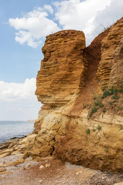 Landslide Zone Black Sea Coast Rock Sea Rock Shell Zone — Stock Photo, Image