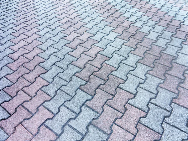 Sidewalk Tile Close Paving Slabs Mosaic Road Paving Construction Colored — Stock Photo, Image