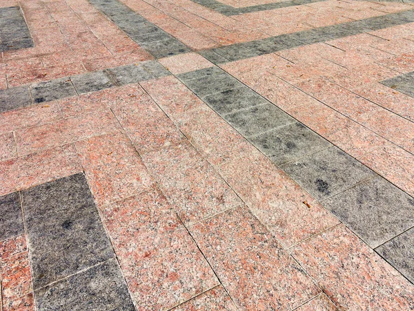 Pavement Pattern Marble Slabs Stone Tiles Exterior Flooring Texture Background — Stock Photo, Image