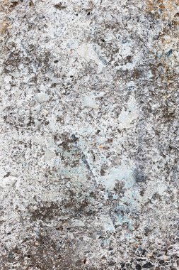 Arka plan beton duvar, yıpranma izleri yıpranmış duvar hasarlı eski boya. Boyalı beton yüzeyde eski boya kalıntıları var. Pis beton yüzey.