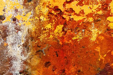 Arka plan beton duvar, yıpranma izleri yıpranmış duvar hasarlı eski boya. Boyalı beton yüzeyde eski boya kalıntıları var. Pis beton yüzey.