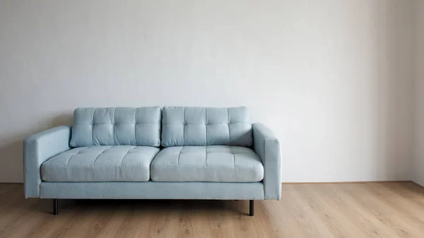 Blue sofa white background