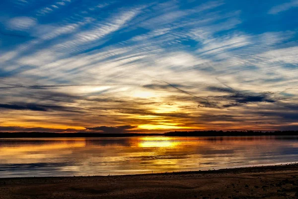 Закат Озере Оклахоме — стоковое фото