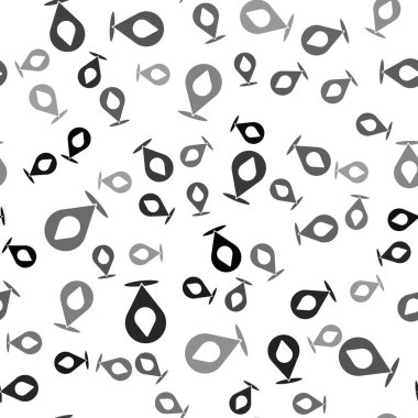 Siyah su damlası, beyaz arka planda izole edilmiş ikon. Vektör İllüstrasyonu