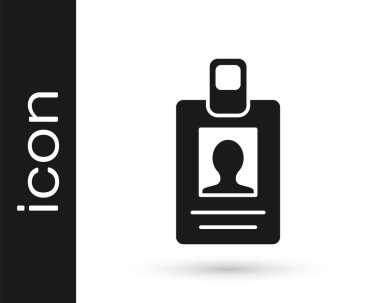 Beyaz arka planda gri kimlik ikonu izole edildi. Sunum için, şirketin kimliği için, reklam için kullanılabilir. Vektör İllüstrasyonu