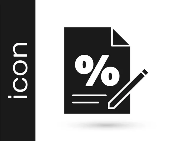 Icona Del Documento Grey Finance Isolata Sfondo Bianco Documento Bancario — Vettoriale Stock