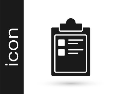 Gri Spor Eğitim Programı veya spor planı simgesi beyaz arka planda izole edildi. Vektör İllüstrasyonu